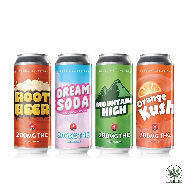 Euphoria Extractions Shatter Soda 200mg — premium edibles at Mohawk Medibles Canada