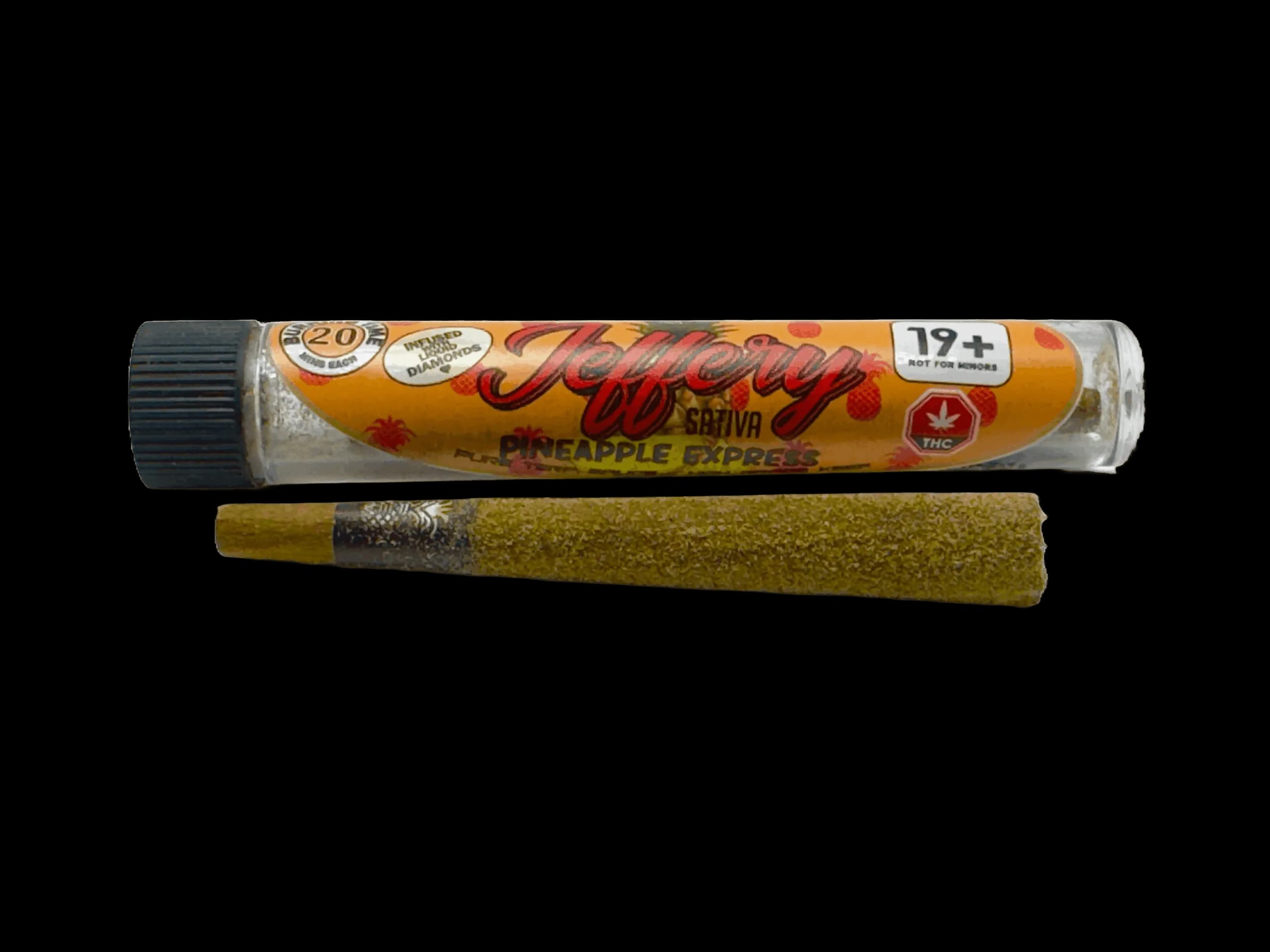 Pineapple Express Meds (PEM) Jeffery’s Pre-Rolled Blunt Single — premium flower at Mohawk Medibles Canada
