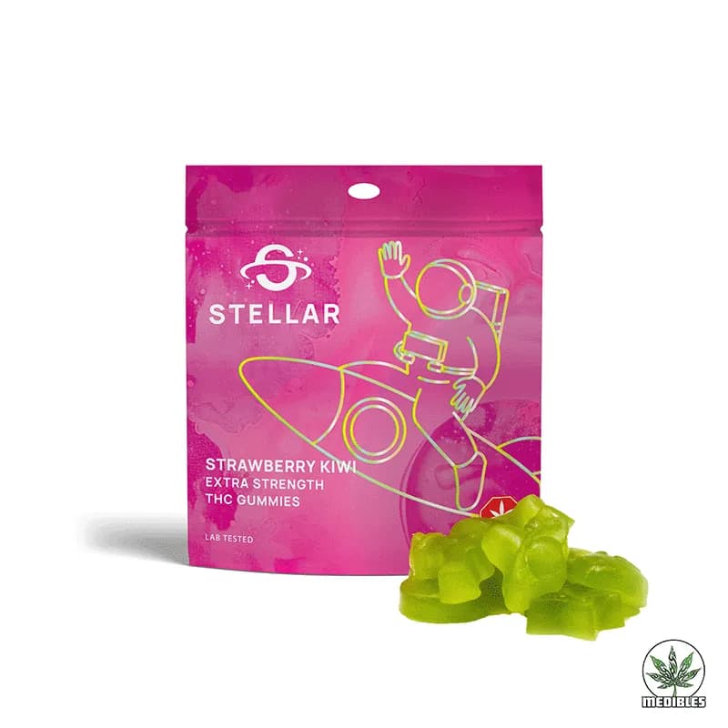 STELLAR THC STRAWBERRY KIWI GUMMIES - Mohawk Medibles