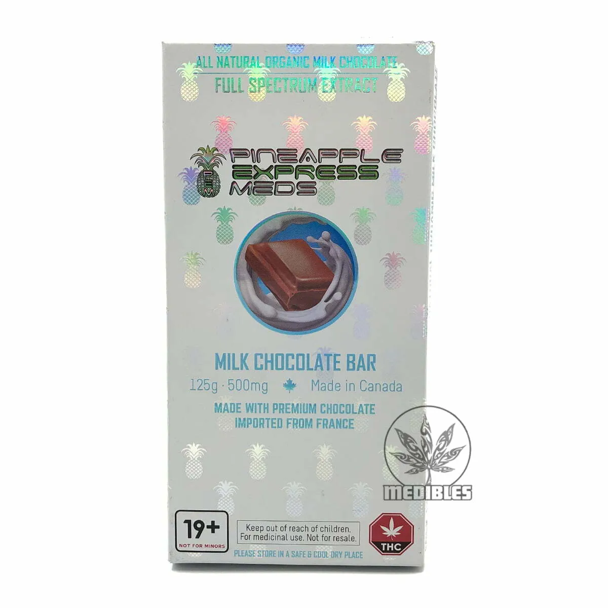 Pineapple Express Meds (PEM) THC Chocolate Bar — premium edibles at Mohawk Medibles Canada