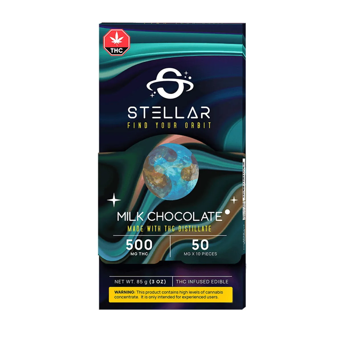 STELLAR THC Milk Chocolate Bar — premium edibles at Mohawk Medibles Canada