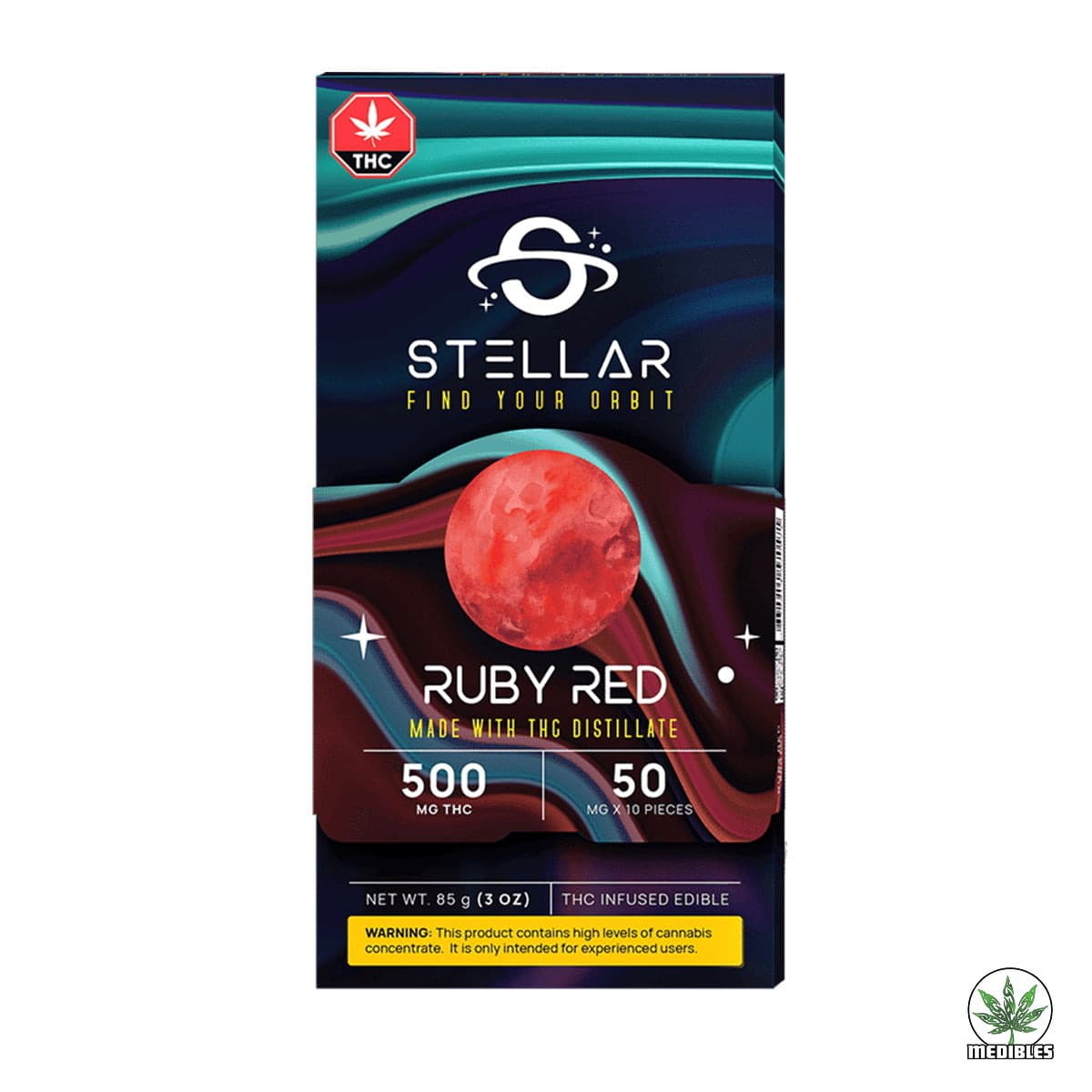 STELLAR THC Ruby Red Bar — premium edibles at Mohawk Medibles Canada