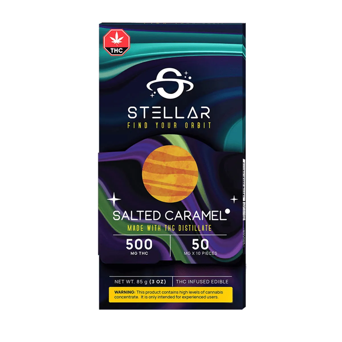 STELLAR THC Salted Caramel Bar — premium edibles at Mohawk Medibles Canada