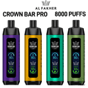 Al Fakher Crown Bar Pro Nicotine Vape 8K view 1