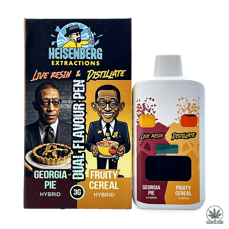 Heisenberg Extractions Live Resin Distillate Dual Flavour Vape 3g THC Vape — premium disposables at Mohawk Medibles Canada