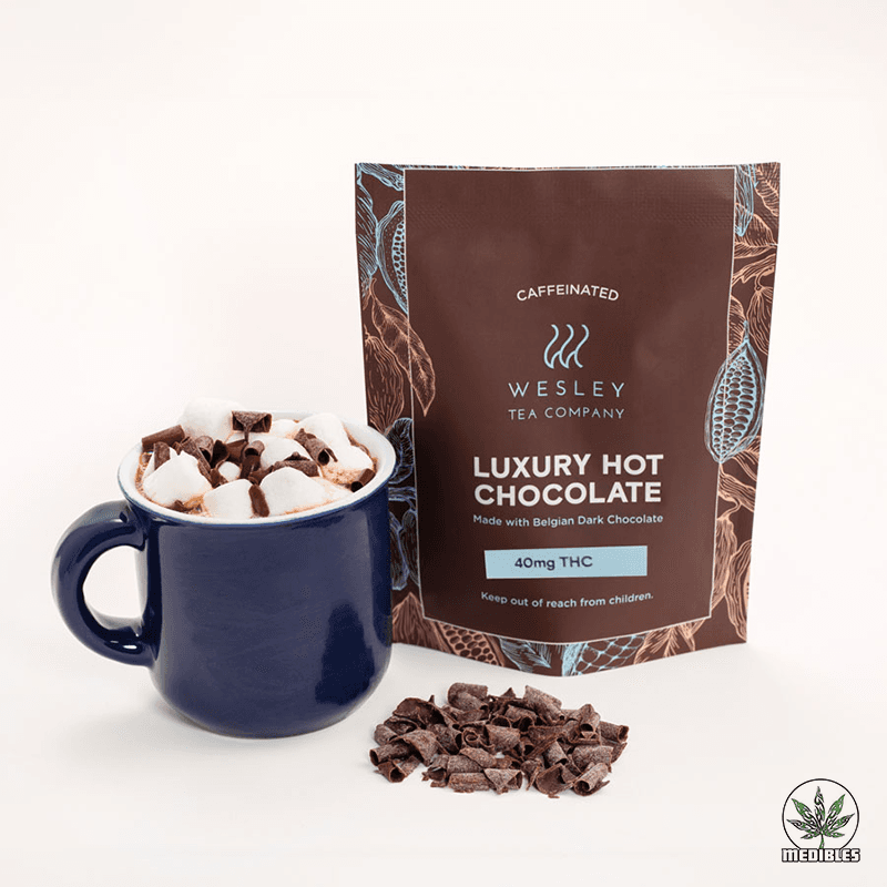 Wesley Tea Company Luxury THC Hot Chocolate 40mg — premium edibles at Mohawk Medibles Canada