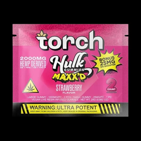 Torch Hulk Hemp MAXX’D Gummies 2000mg — premium brands at Mohawk Medibles Canada