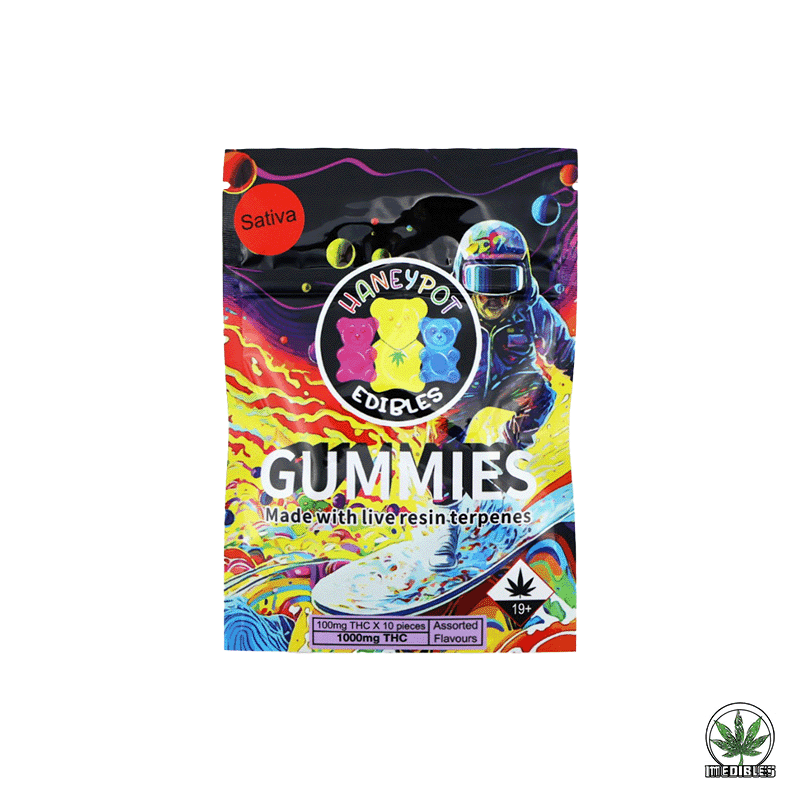 Haneypot Edibles Live Resin Terpene Gummies 1000mg — premium edibles at Mohawk Medibles Canada