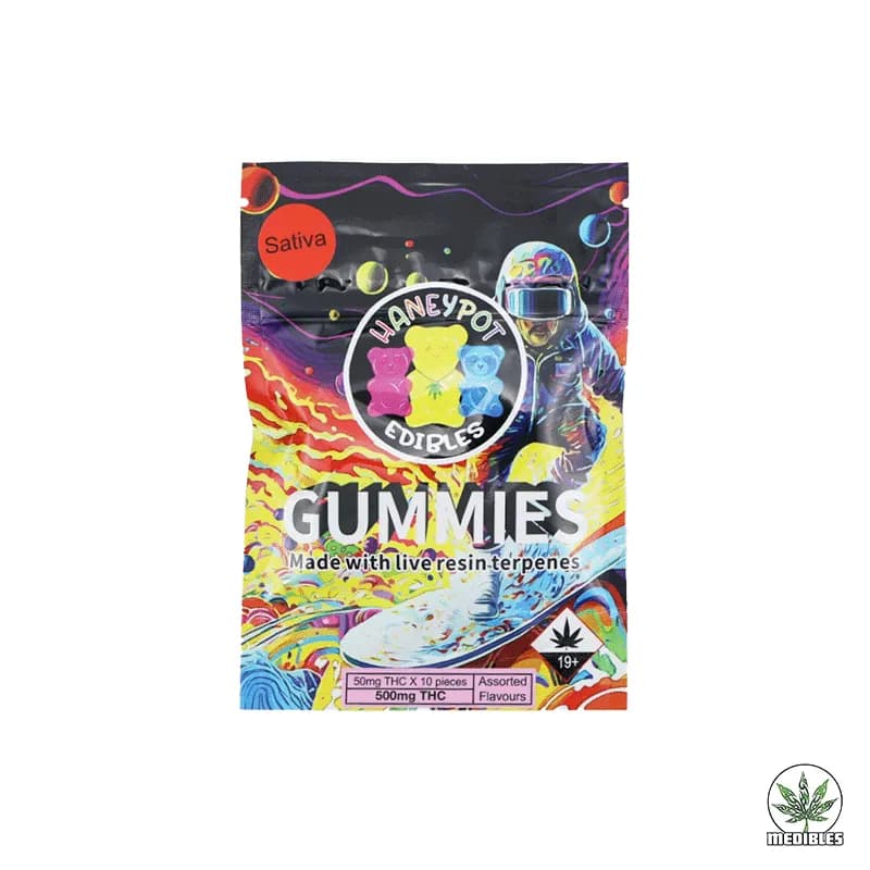 Haneypot Edibles Live Resin Terpene Gummies 500mg — premium edibles at Mohawk Medibles Canada