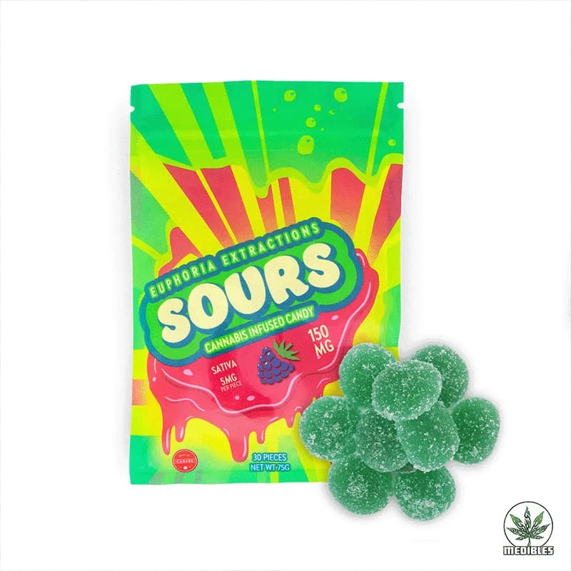 Euphoria Extractions Sours Cannabis Infused Gummies — premium brands at Mohawk Medibles Canada